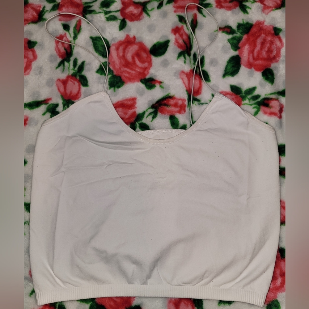 Free People White Crop Tank Top M/L